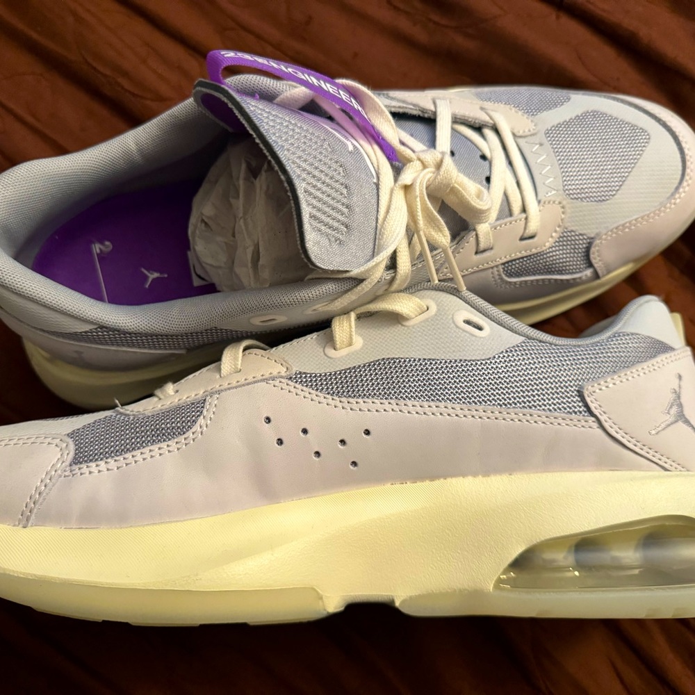 Jordan Sneakers in Light Gray and Purple